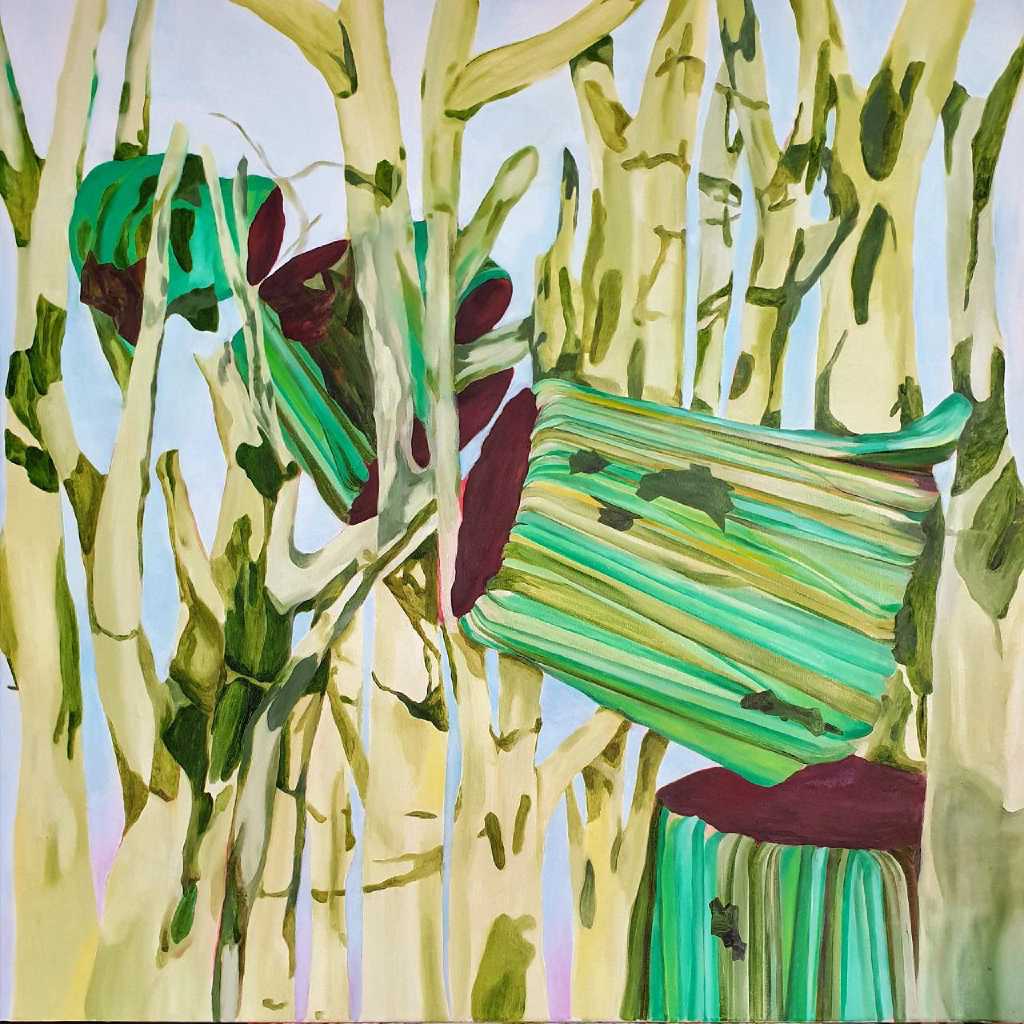 Giorgos Kazazis, Fall, oil on canvas, 100 x 100 cm, 2016