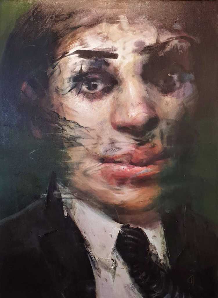 Gogo Ieromonachou, The Candidate, oil on canvas, 160 x 120 cm, 2019