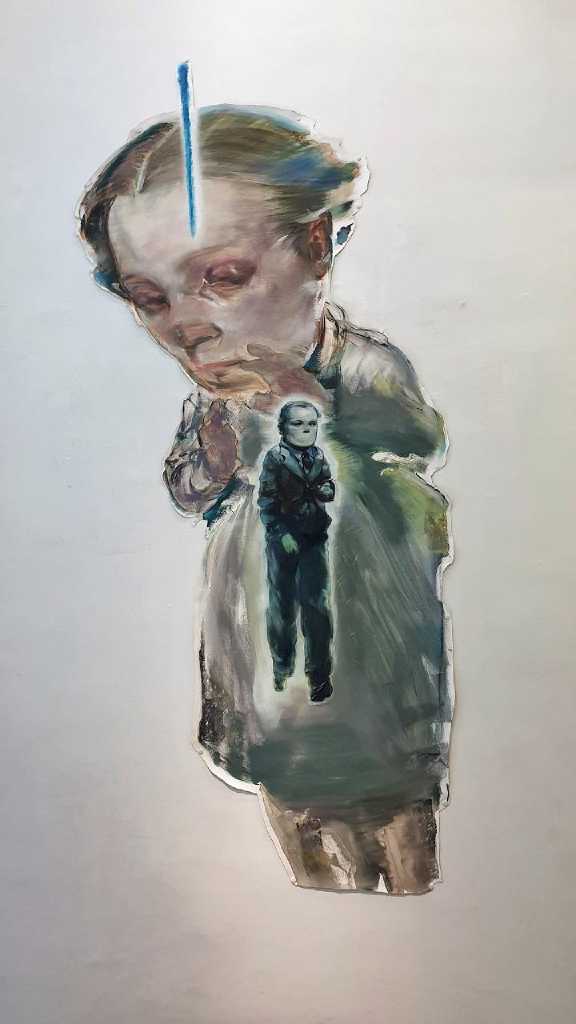 Tassos Missouras, Clear Skies, oil on canvas, 213 x 100, 2019