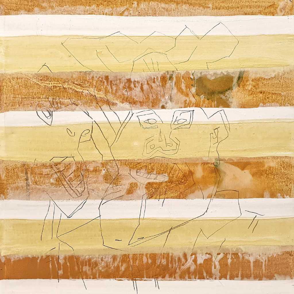 Haralabos Katsatsidis, Ultimatum II, oil on canvas, 35 x 35 cm, 2018