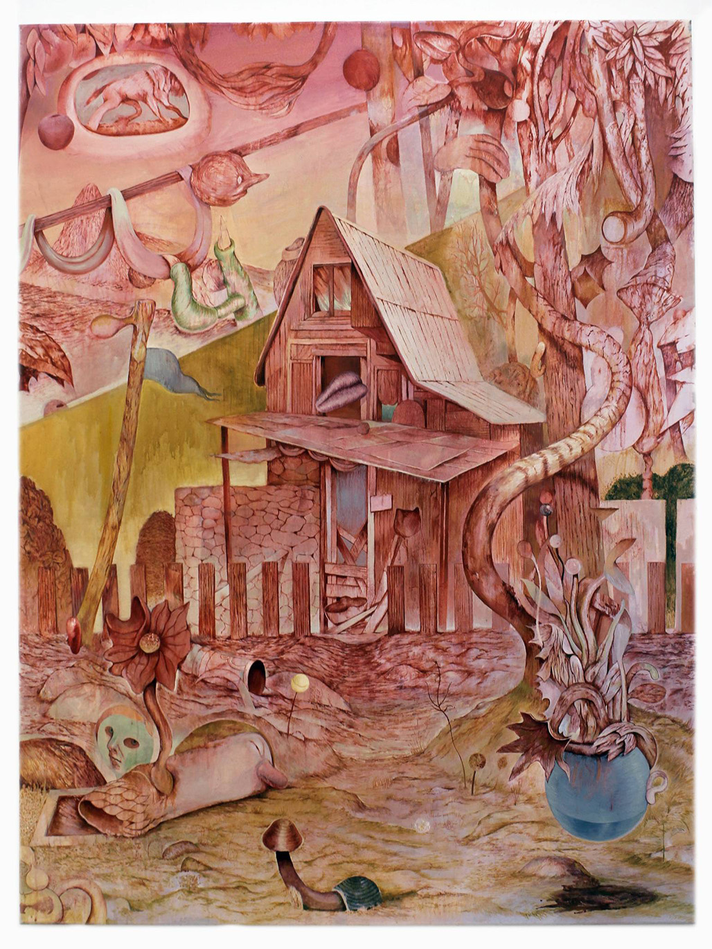 La Maison de la sorciere, acrylic on canvas, 160 x 120 cm 2023