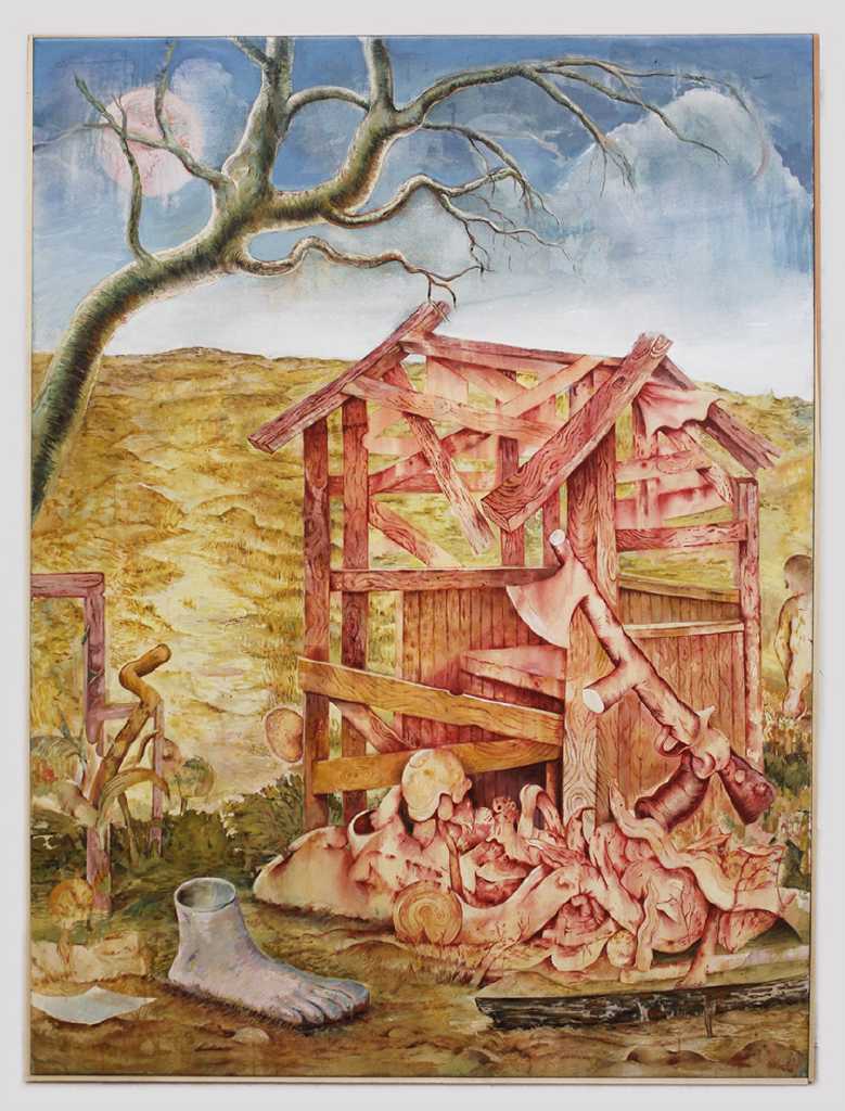 Modern ruins, acrylic on canvas, 160 x 120 cm 2024