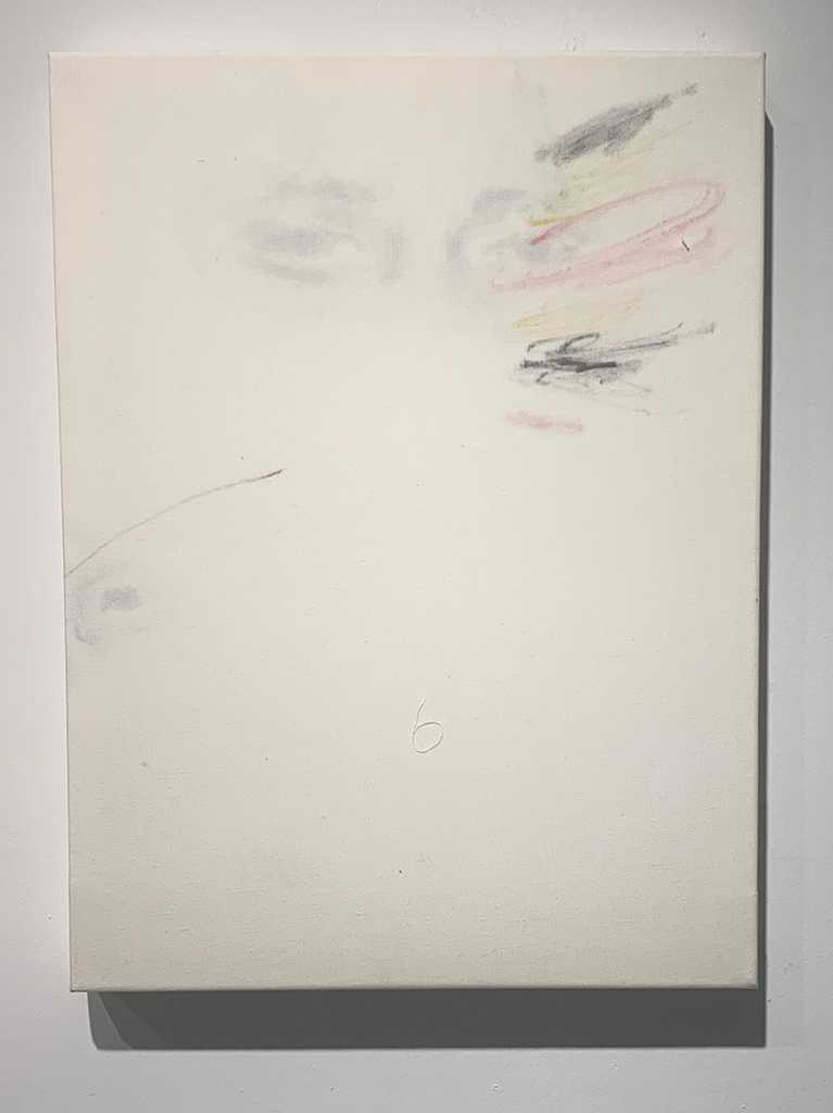 Achilleas Dendis,UntitledAcrylics, wood crayons, and markers on fabric, 30 × 40 cm, 2026