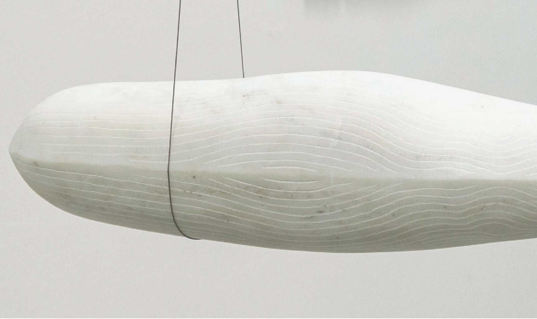 Shekine Naidi,UtuWhite Pentelic Marble, Aluminum, 70 × 20 × 20 cm, 2024