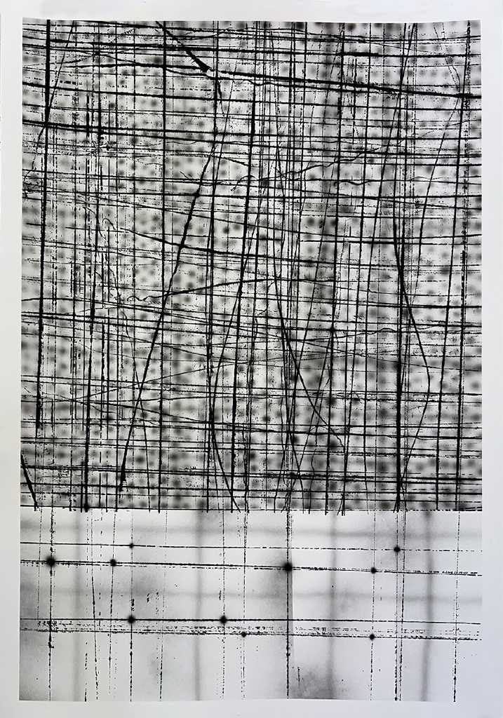 Nikos Tsikouras,Movements IΙnk on paper, 70 × 100 cm, 2025