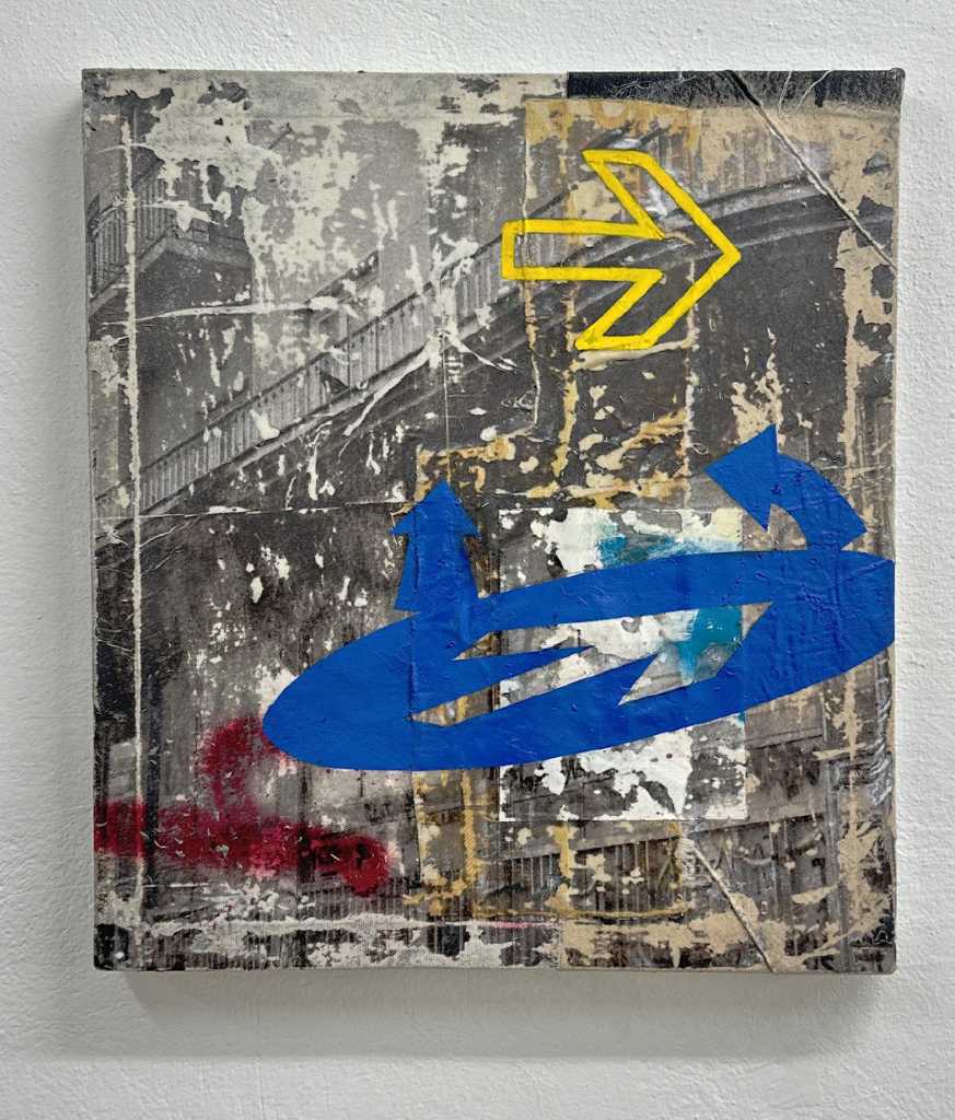 Konstantinos Grigoriadis-Zorbas,L.A2Photograph transfer, spray paint, and acrylics on canvas, 47.5 × 53 cm, Athens 2026