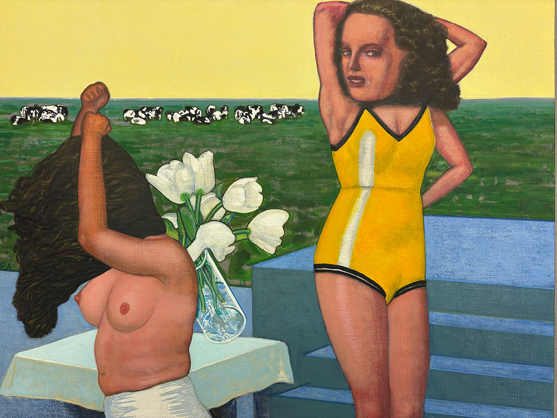 Pat Andrea, annondschemering in de lage landen, Oil and Caseine, 60 x 73 cm, 2013