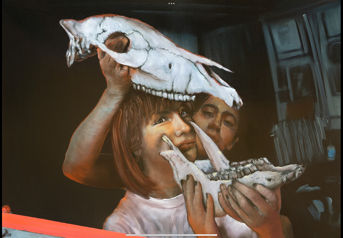 Theo Bargiotas, Equus Asinus, Oil on Canvas, 50 x 70 cm, 2025