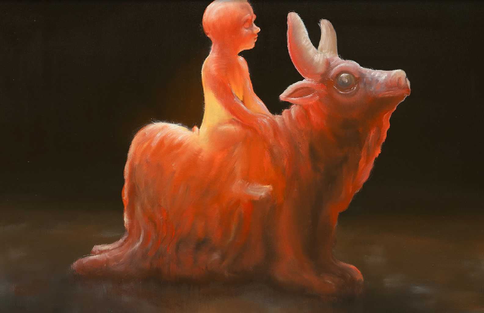 Theo Bargiotas, The pain sucker, Oil on Canvas, 50 x 70 cm, 2025