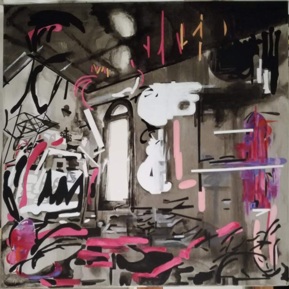 Vana Fertaki, Untitled, mixed media, 50 x 50 cm