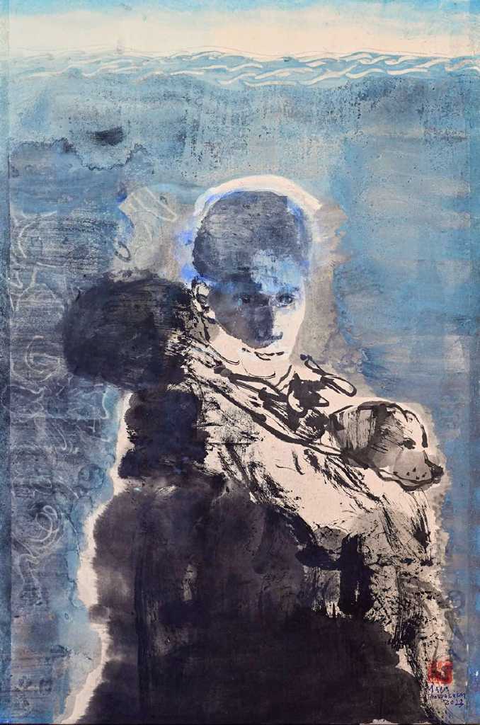 Maria Giannakaki, Untitled, mixed media, 80 x 60 cm, 2025