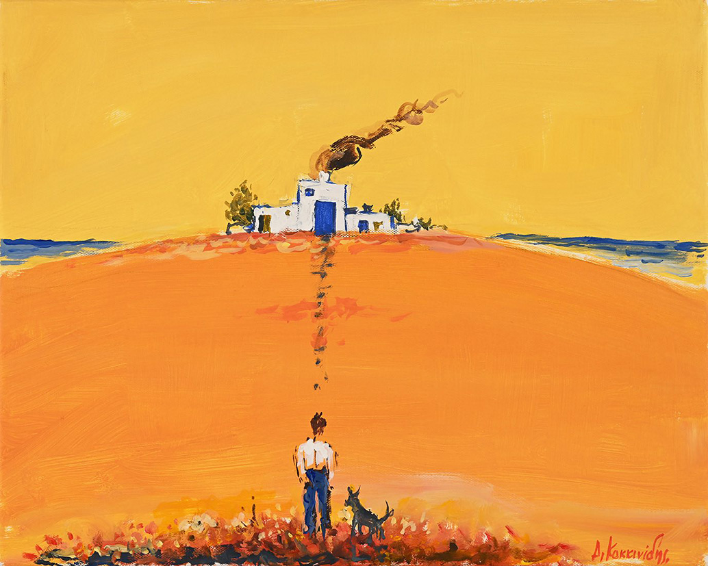 Dimosthenis Kokkinidis, Untitled, Acrylics on Canvas, 50 x 60 cm