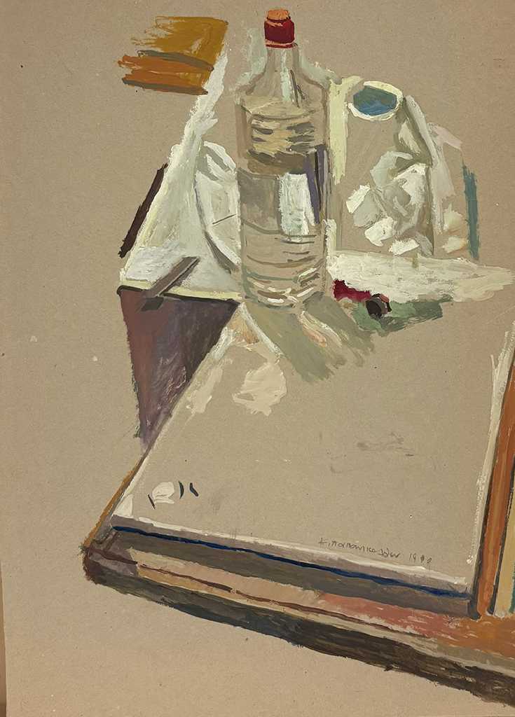 Kostas Papanikolaou, Still life, Acrylics on Paper, 35 x 25 cm, 1993
