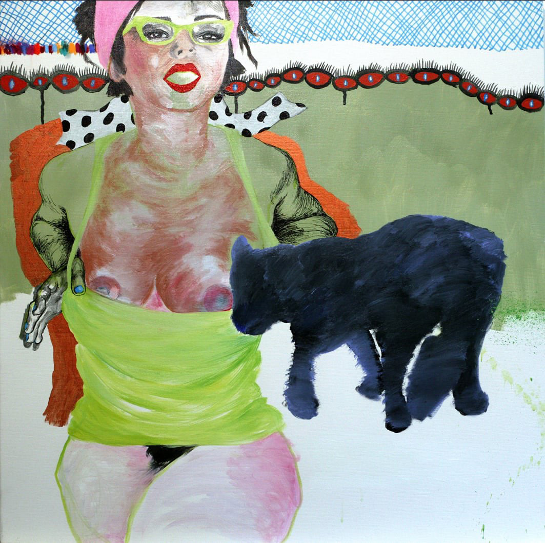 Eleni Theofilaktou, Untitled, Acrylics on Canvas, 80 x 80 cm, 2006