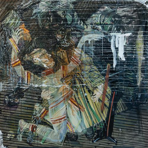 Haralabos Katsatsidis, Salome`s last dance, 2 m x 2 m, oil on canvas, 2016-17