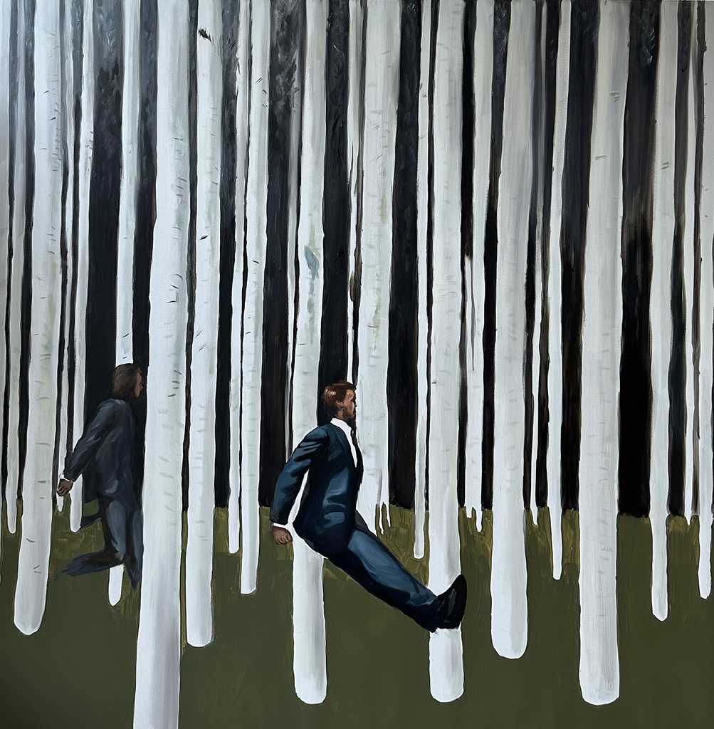 Conclusions, oil & acrylics on canvas, 120 x 120 cm, 2024