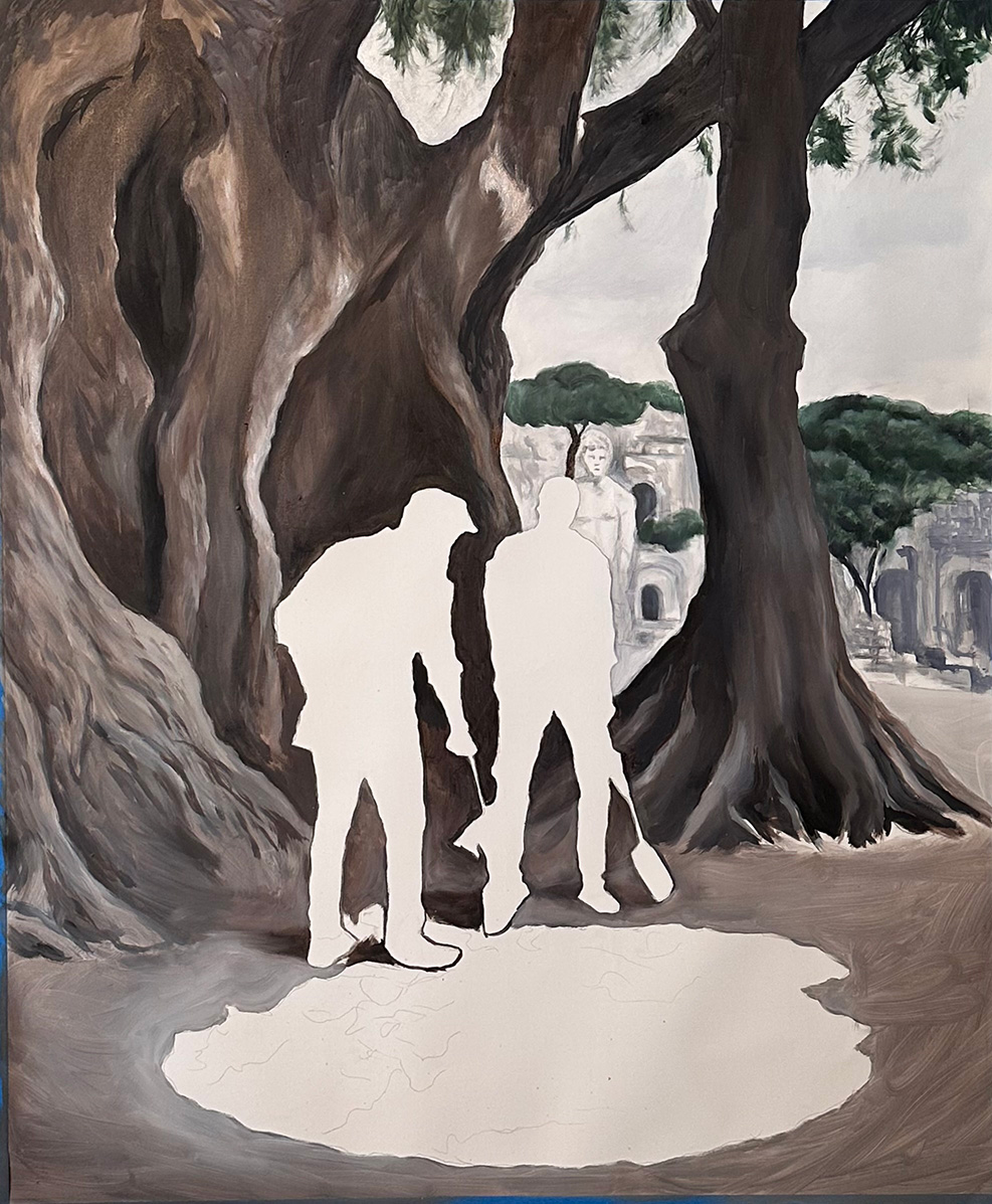 Everything I find is myself, digitally processed image on canvas, 120 x 90 cm, 2025