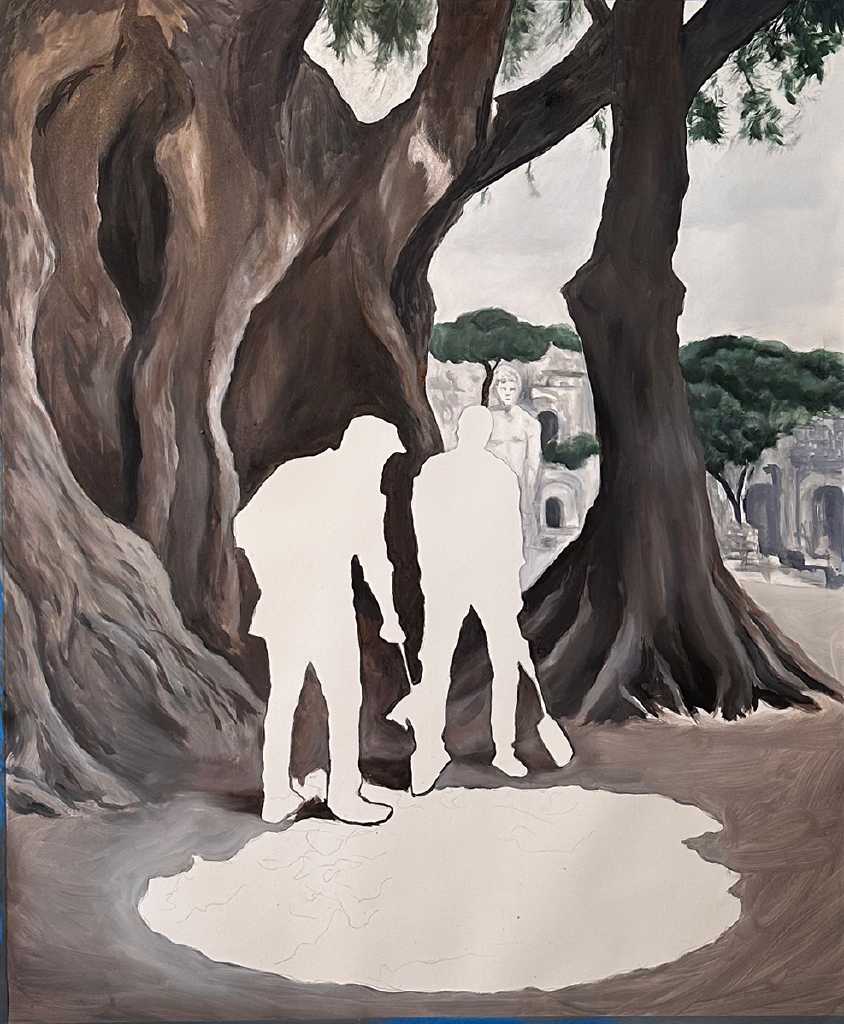 Everything I find is myself, digitally processed image on canvas, 120 x 90 cm, 2025