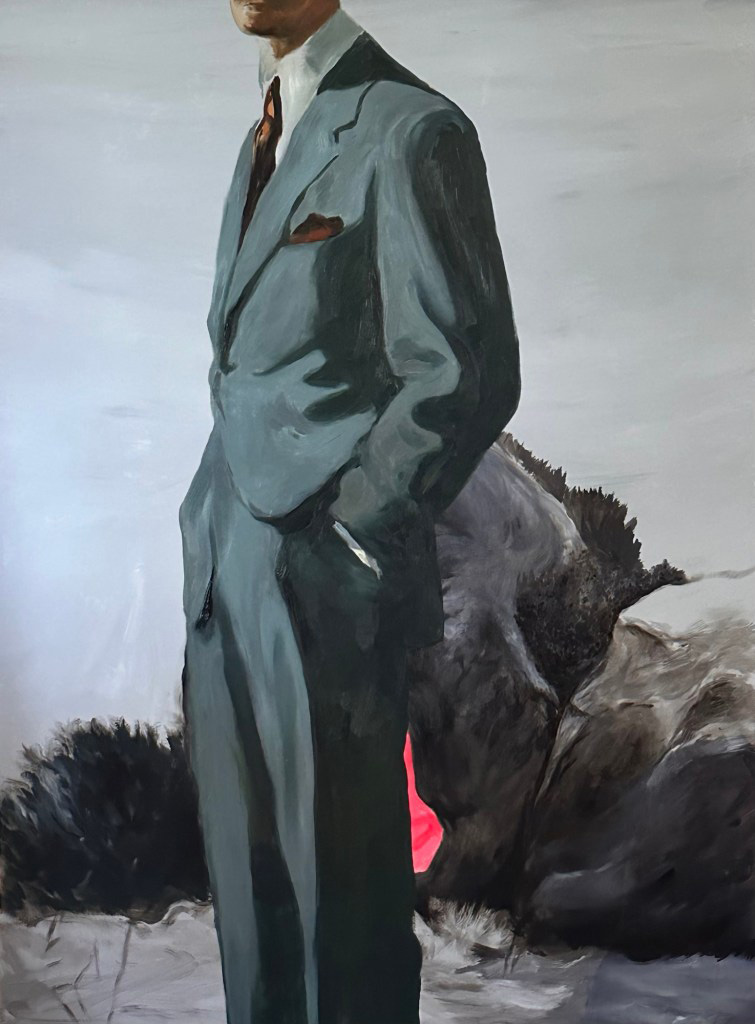 His island, oil & acrylics on canvas, 150 x 110 cm, 2024