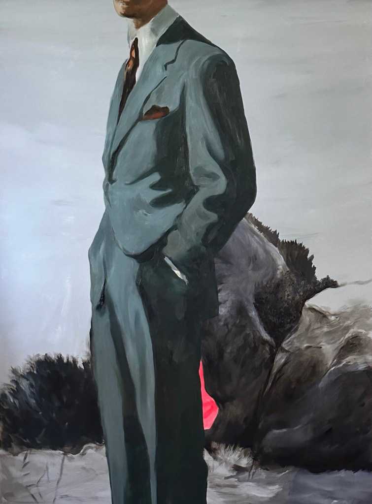 His island, oil & acrylics on canvas, 150 x 110 cm, 2024