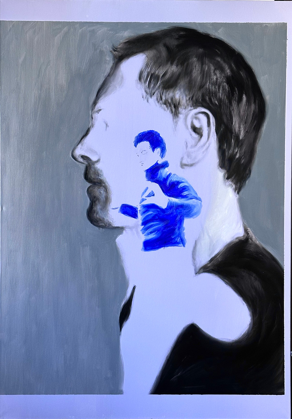 Me & myself, oil & acrylics on canvas, 100 x 70 cm, 2025