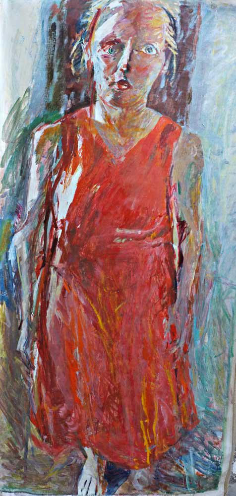Woman, Tina, oil on canvas, 194 x 97 cm, 2016