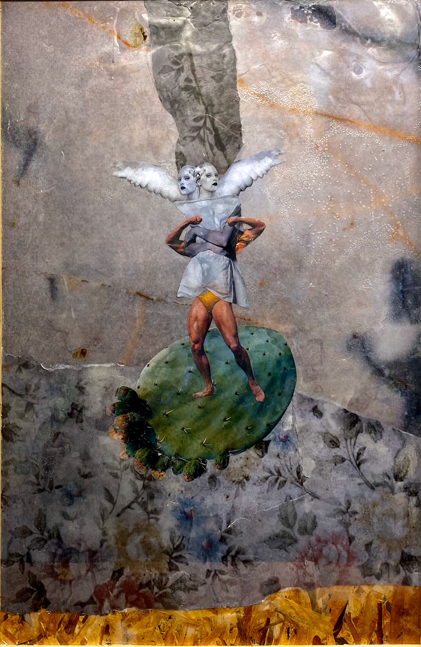 Andreas Vousouras, Wonderwoman, mixed media, 90 x 60 cm, 2024