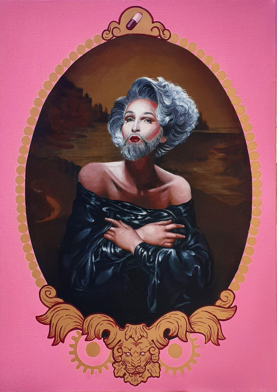 Ma Lisa, acrylic on canvas, 70 x 50 cm