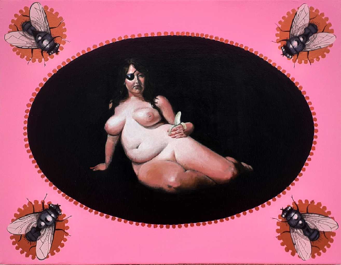 Self-indulgence, acrylic on canvas, 35 x 45 cm
