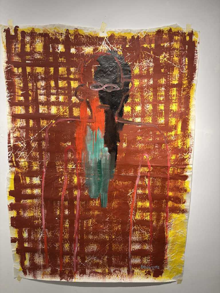 Couple, Acrylics on paper, 140 × 100 cm