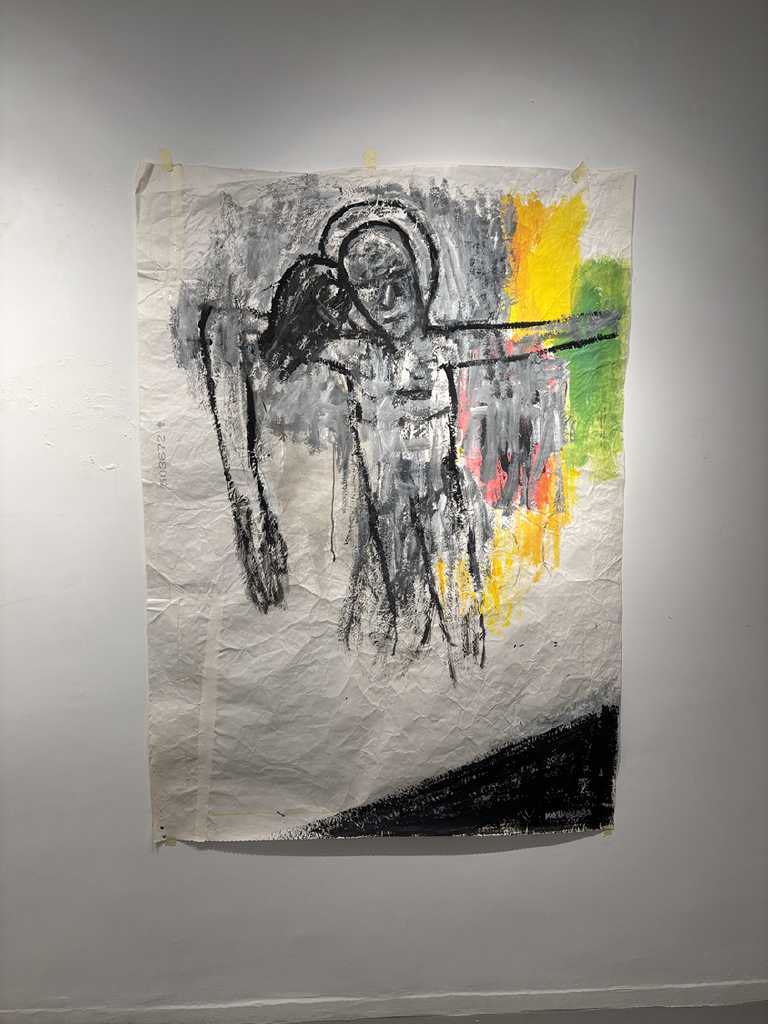Deposition, Acrylics on paper, 160 × 120 cm