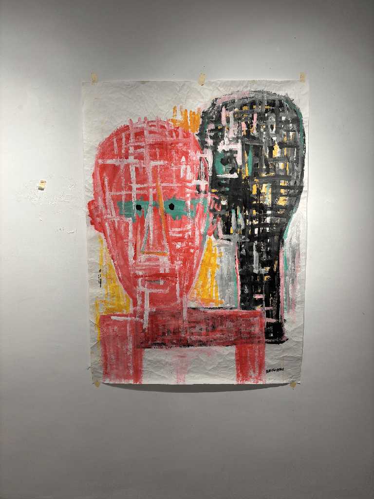 Whisper, Acrylics on paper, 140 × 100 cm