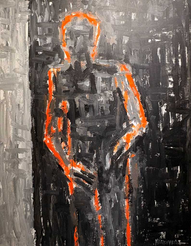 Figure, Acrylics on canvas, 120 × 100 cm, 2020