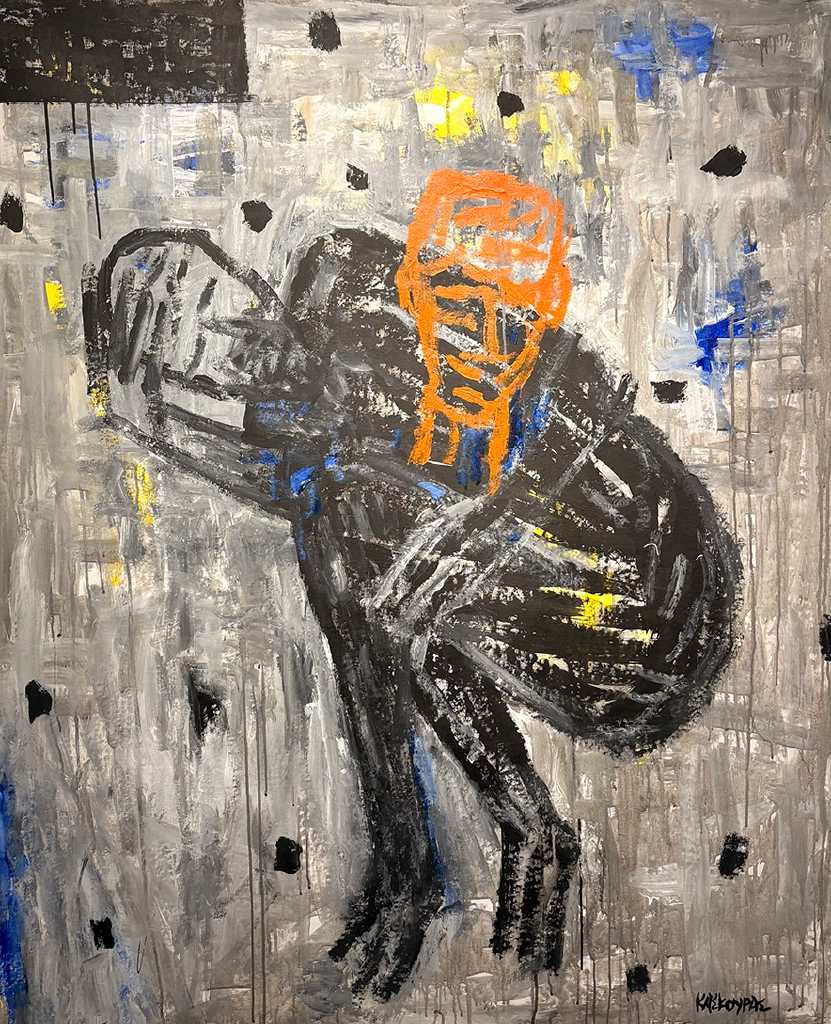 Figure, Acrylics on canvas, 150 × 130 cm, 2023