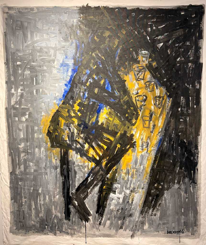 Ένοικος, Acrylics on canvas, 145 × 120 cm, 2023
