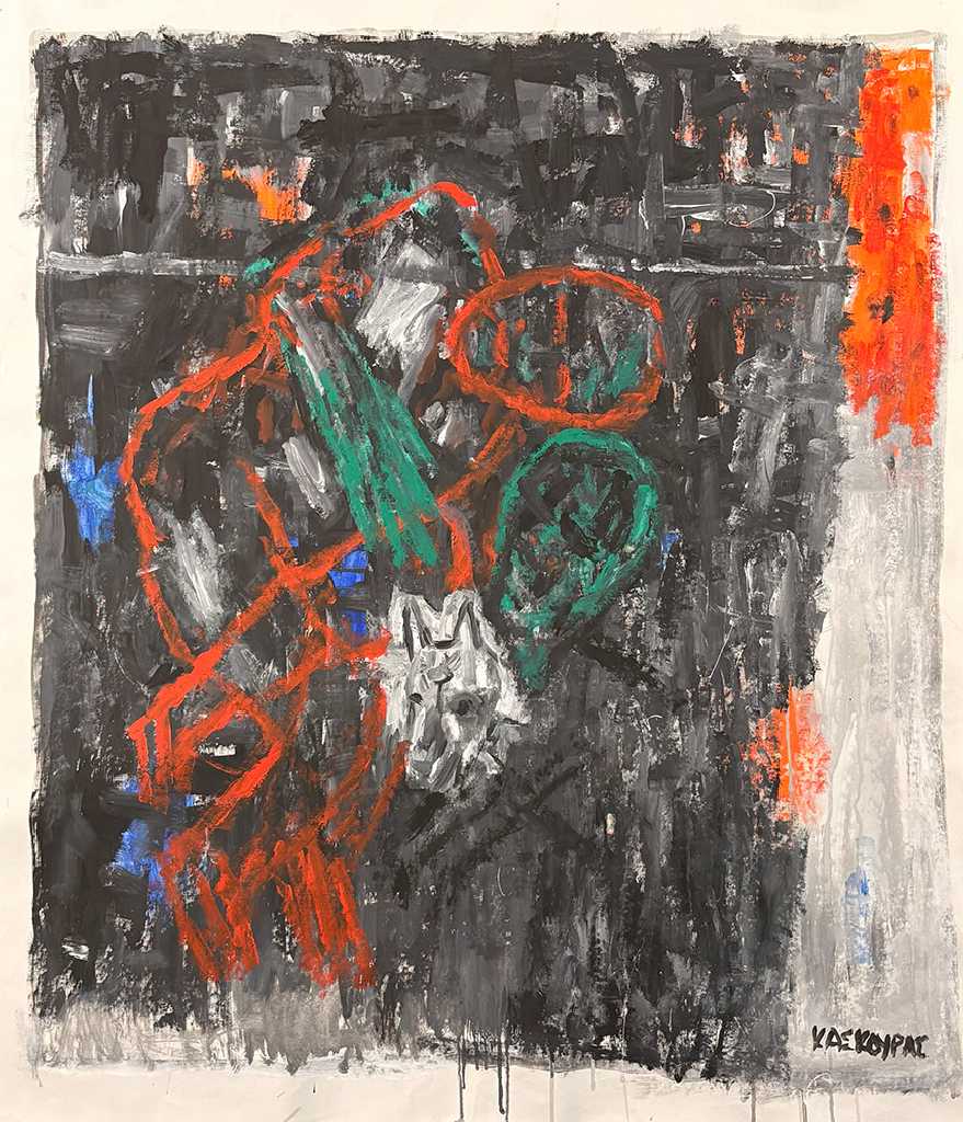 Couple, Acrylics on canvas, 120 × 95 cm, 2023