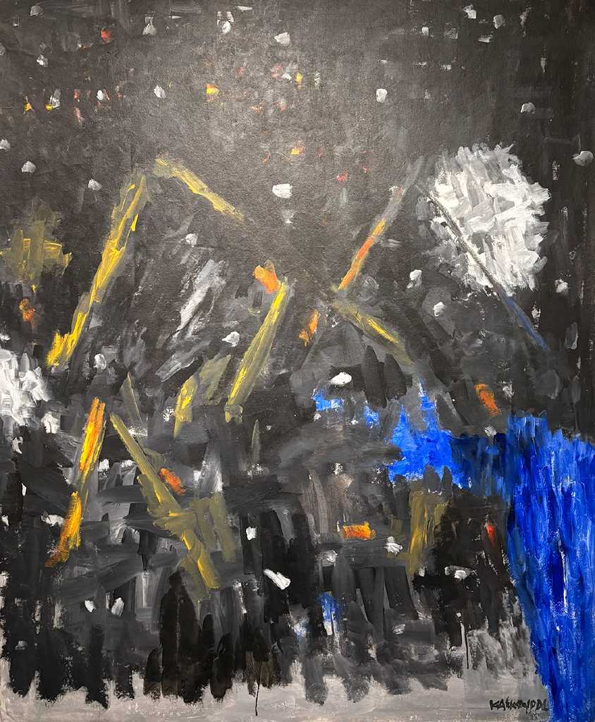 The Mountains, Acrylics on canvas, 155 × 130 cm, 2023