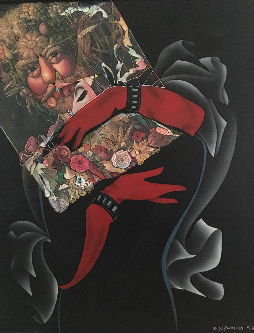 Konstantinos Patsios, Grand Interieur Noir, Collage on paper, 60x80 cm, 2016