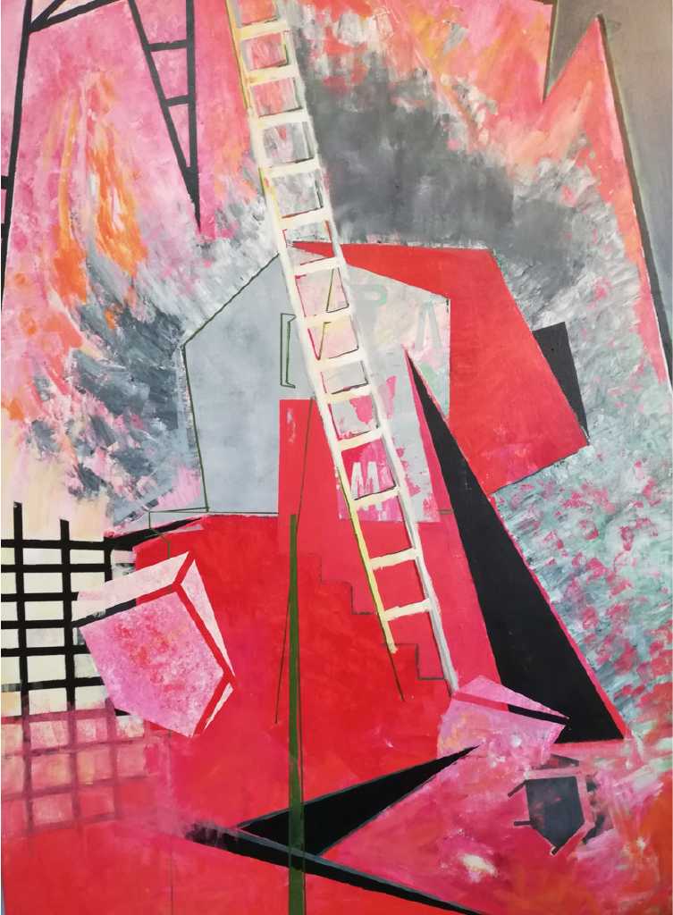 Irene Matsouki, Red, Oil on canvas, 100x70 cm, 2020