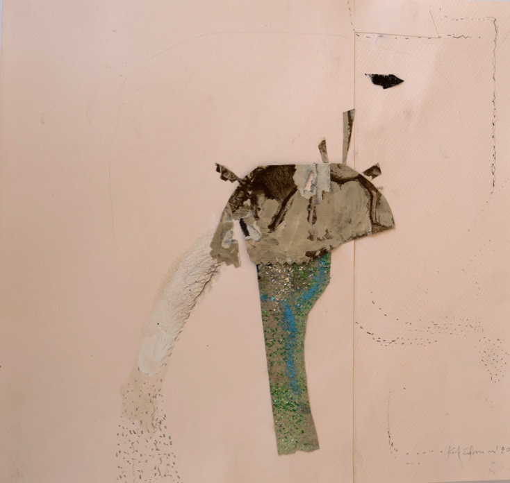 Katerina Mertzani, Zootopia 2, Collage on paper, acrylics, pencil, 31x30 cm, 2020