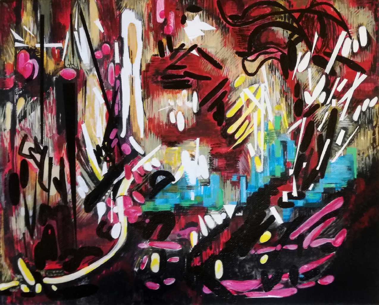 Vana Fertaki, Space, Varnish and oil on canvas, 20x30 cm, 2020