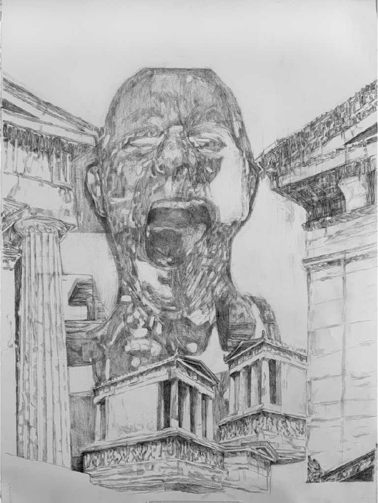 George Kazazis, Pencil on paper, 75x55 cm, 2020