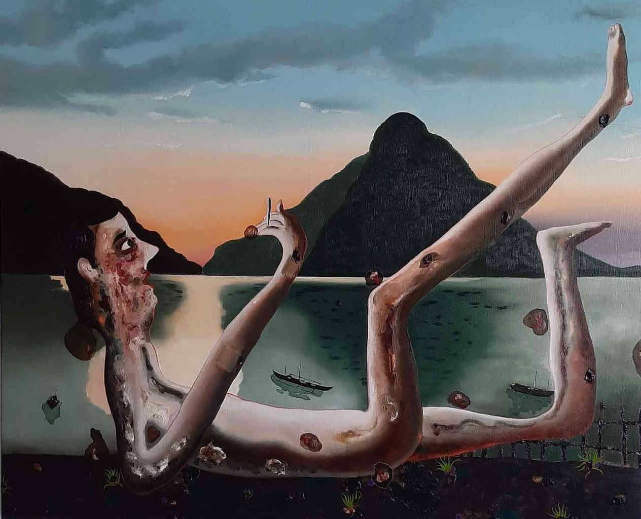 Vangelis Pliarides, El Nido, 90 x 110 cm, oil on linen, 2019