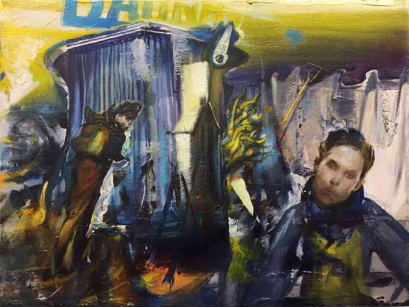 Tassos Missouras, Untitled, 30 x 40 cm, acrylic and oil on canvas, 2019