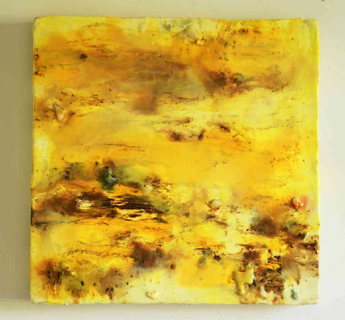 Vay Hy, Untitled, oil and wax, 60 x 60 cm, 2019