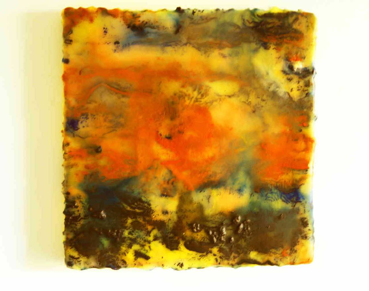 Vay Hy, Untitled, oil and wax, 30 x 30 cm, 2019