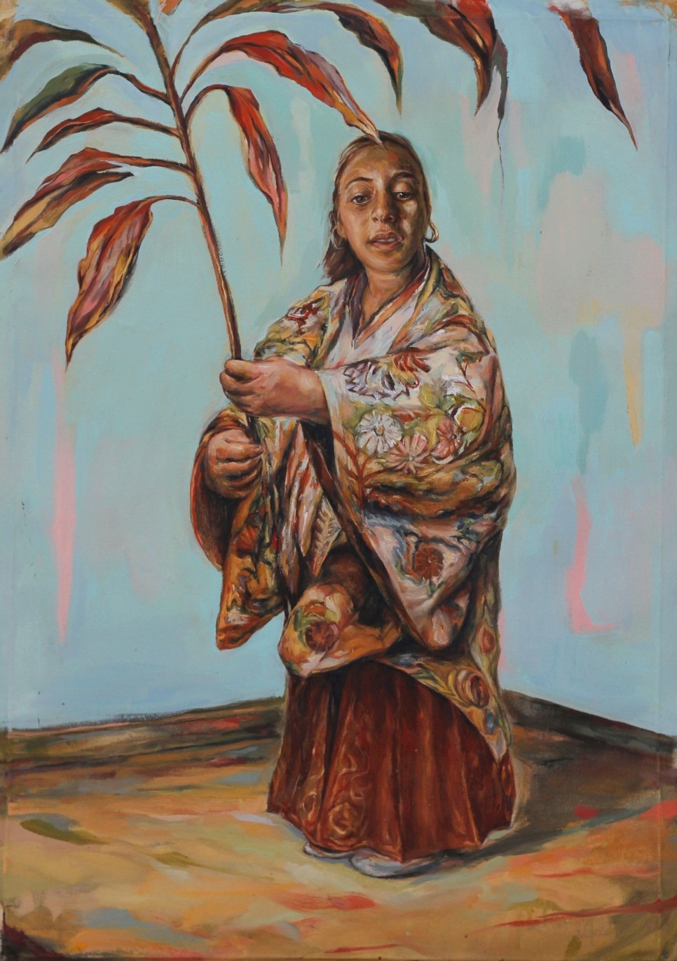 Dimitris Kokoris, Perempuan, oils on canvas, 70 x 100 cm, 2020