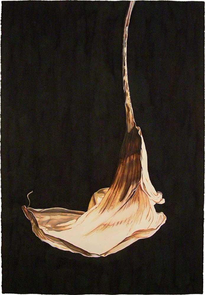 Dancer, ink on handmade paper, 112 x 76 cm, 2008