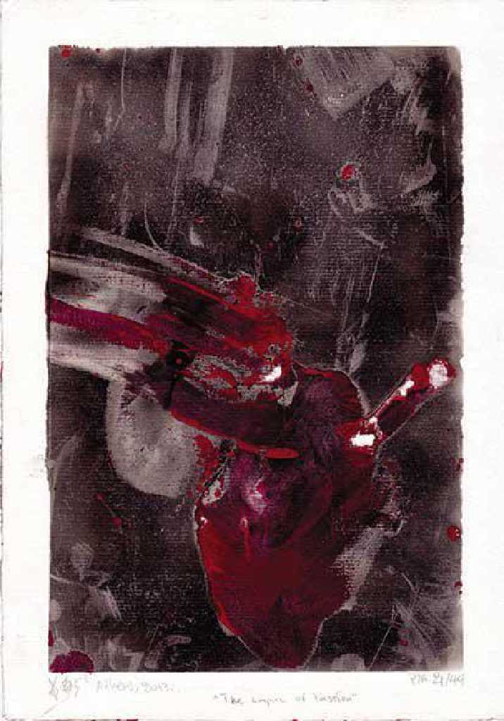 Filippos Vasileiou The Empire of Passion monoprint, 21 x 29 cm, 2013 Artist's Statement + Bio