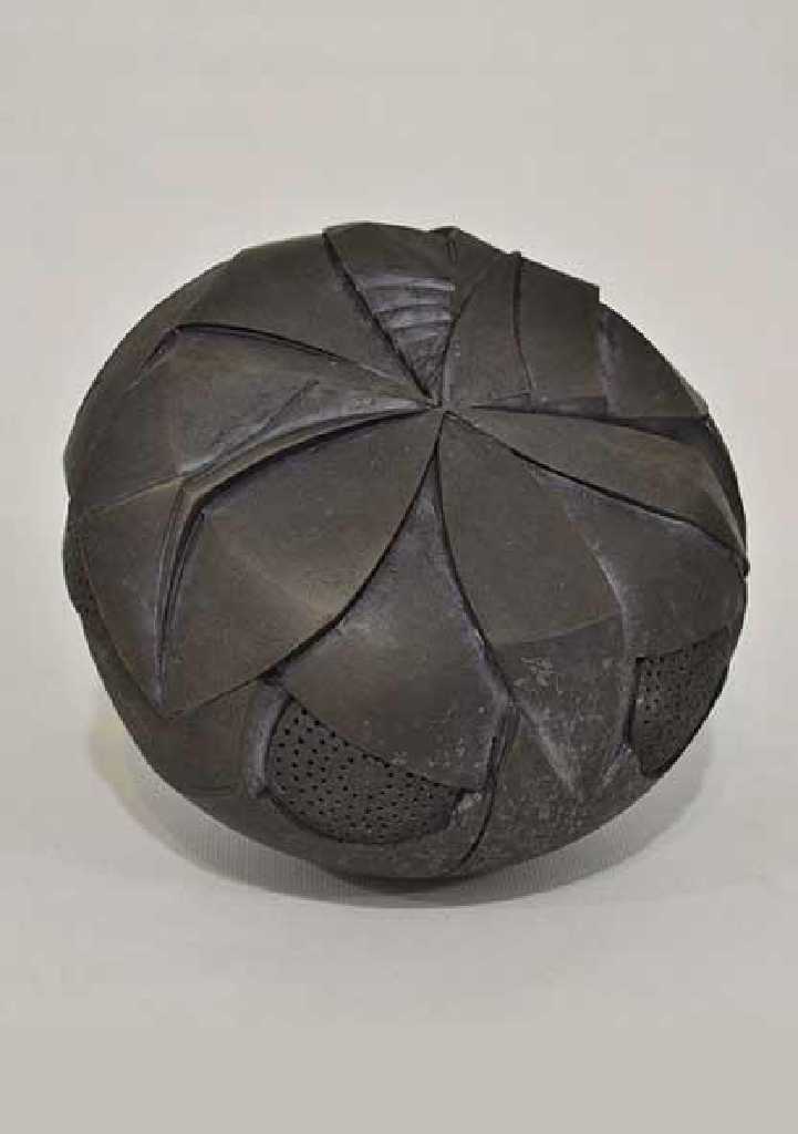 George Vavatsis Hydrangea, stoneware, smoke fired at 950 C, diam. 40 cm, 2013 Artist's Statement + Bio